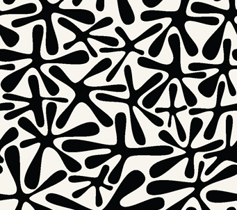 Black and White Wobbly Pattern