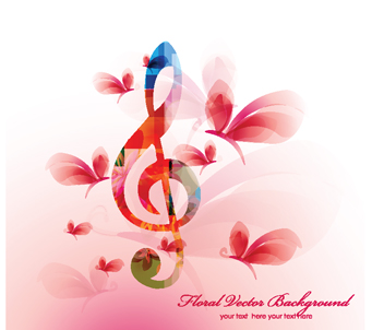 Pink Musical Butterflies