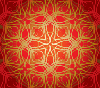 Victorian Pattern Red and Gold